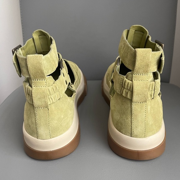 New Free People Bodhi Fisher Sneaker Olive Moss Size 10 - Picture 9 of 16